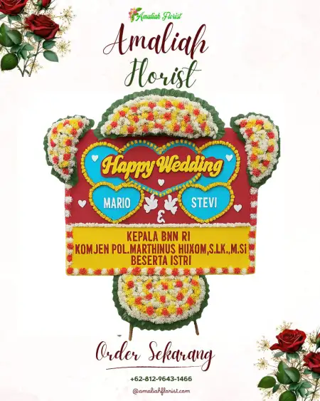 Papan Bunga Pernikahan Tegalmaja